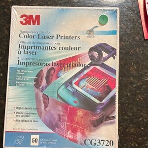 3M Transparency Film for Color Laser Printers - 50 Sheets